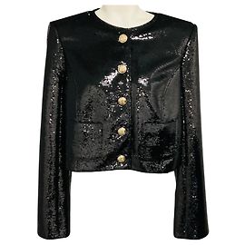 Autre Marque Veste Randi à sequins noirs Cinq a Sept Noir