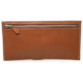 Pouch Slim Hermès in Chevre Mysore Marrone Marrone
