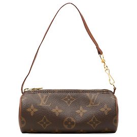 Bolso de mano Louis Vuitton Monogram Papillon Pochette Marrón Castaño