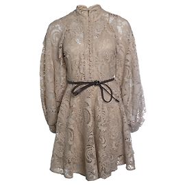 Autre Marque Zimmermann, vestido mini de renda Waverly em bege Outro