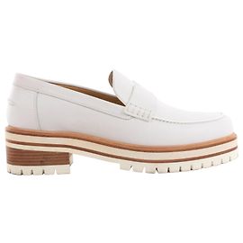 Mocassin Ivy en cuir Hermès en White BR241141, Taille EU 38 Blanc