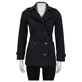 Burberry Cropped Double-Breasted Trench Coat XXS Pre-owned Other