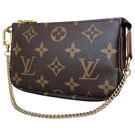 Louis Vuitton Monogram Mini Pochette Accessoires Brown