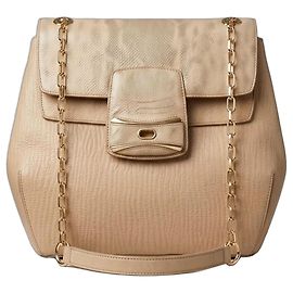 Moschino Cheap and Chic beigefarbene Lederhandtasche Beige