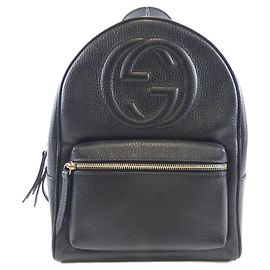 Mochila Gucci em couro preto Preto