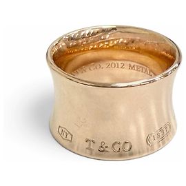 Autre Marque Bague large Tiffany & Co. 1837 Rubedo Metal Doré