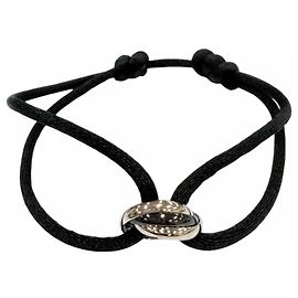 Bracciale Cartier Trinity in cordino Nero D'oro