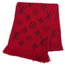 Stole Louis Vuitton en laine et soie Ruby Rouge