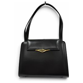 Cartier Sapphire Line Square Leather Handbag Black