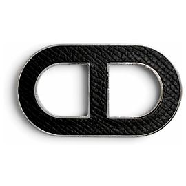 Hermès Spilla in pelle Hermes Chaine d'Ancre Nero Argento