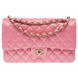 Bolsa CHANEL Timeless/Classique em Couro Rosa - 103968 Rosa