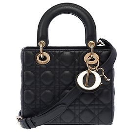 Bolsa DIOR Lady Dior em Couro Preto - 103953 Preto