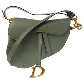 Autre Marque Bolsa DIOR Saddle em Couro Verde - 103952 Verde