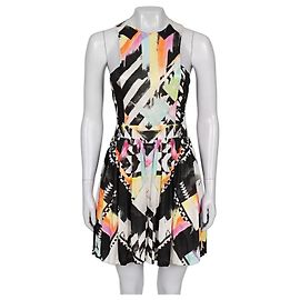 Vestido justo Balmain com ombros descobertos mistura de viscose e seda Sz.38 NWOT Pré-owned Outro