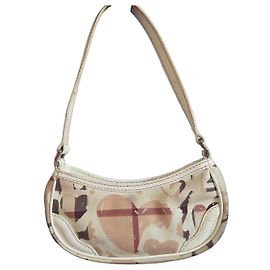 Burberry Olympia Canvas Handtasche Herz-Print Nova Check Braun Mehrfarben Beige
