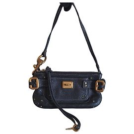 Mini bolso Chloé Paddington de cuero negro Negro