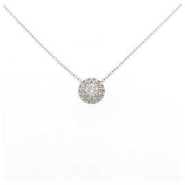 Autre Marque Collar de diamantes Pt900 Pt850 Plata