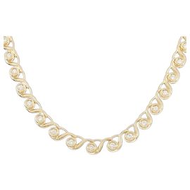 Autre Marque Au750 Diamond Necklace Golden
