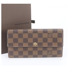 Louis Vuitton Damier Portefeuille Sarah Long Wallet Damier ebene