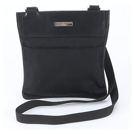 Bolsa de ombro messenger em couro Gucci Preto