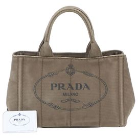 Prada Canapa B2439G Tote Bag Grün Khaki