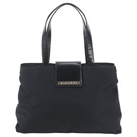 Bulgari Sac cabas Bvlgari en cuir noir Noir