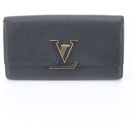 Louis Vuitton Portefeuille Capucines Taurillon Long Wallet Black