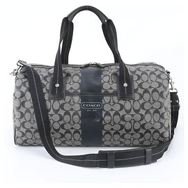 Borsa Boston 2-Way in pelle Signature Coach Nero