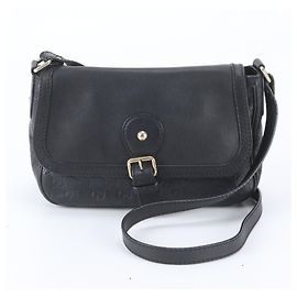 Borsa a tracolla Gucci Guccissima in pelle nera Nero