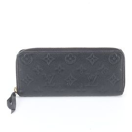 Louis Vuitton Monogram Empreinte Portefeuille Clemence Nero