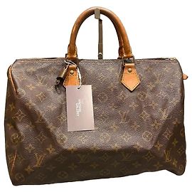 Sac à main Louis Vuitton Speedy 35 Monogram Marron Monogramme