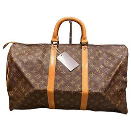 Mala de viagem Louis Vuitton Keepall 50 Monogram Marrom Monograma