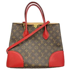 Louis Vuitton Monogram Flandrin Tote Bag Brown Fuschia
