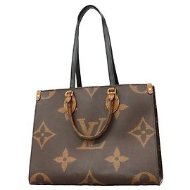 Bolso Tote Louis Vuitton Monogram Giant Reverse OnTheGo MM Castaño