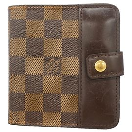 Louis Vuitton Damier Compact Zip Portemonnaie Damier ebene