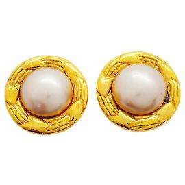 Orecchini a clip Chanel placcati oro D'oro