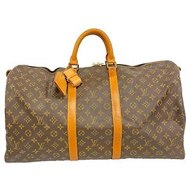 Louis Vuitton Boston Monogram Keepall 55 Marrom