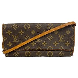 Bolsa de Ombro Louis Vuitton Monogram Pochette Twin GM Marrom