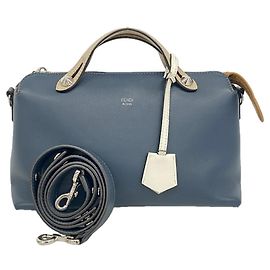 Bolsa de couro Fendi By The Way Marrom Azul marinho