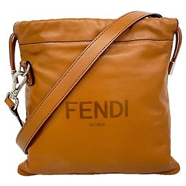 Sac à épaule Fendi en cuir marron Marron