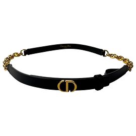 Christian Dior Dior Caro Montaigne Chain Belt #75 Black