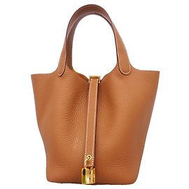 Hermès Bolsa Hermes Picotin Lock PM Dourado