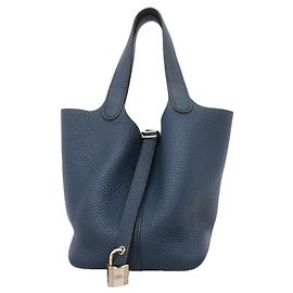 Hermès Bolso Hermes Picotin Lock PM Azul marino