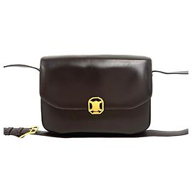 Céline Borsa a tracolla Celine Vintage Blazon in pelle Marrone
