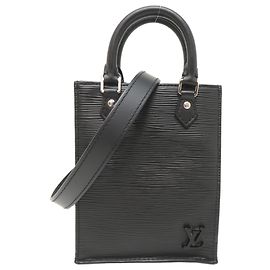 Borsa a mano Louis Vuitton Petite Sac Plat da donna Nero