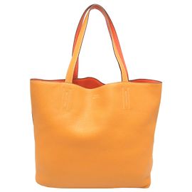 Hermès Sac Tote Hermes Double Sens 36 Orange Jaune