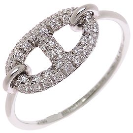 Hermès Anel aliança Hermes em ouro branco 18K e diamantes Outro
