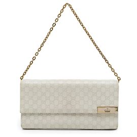 Gucci Brown Microguccissima Dice Geldbörse mit Kette Braun