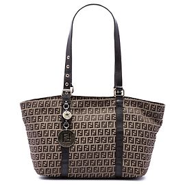 Fendi Beige Zucchino Canvas Superstar Tote Beige