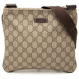 Bolsa Tiracolo Gucci Beige GG Supreme Bege